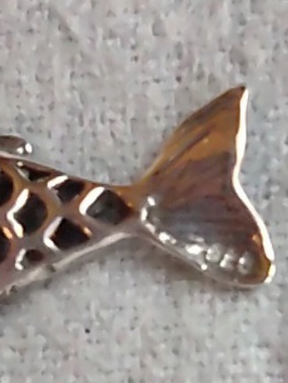 Sterling 3-D Fish Charm Earrings - Picture 3 of 3